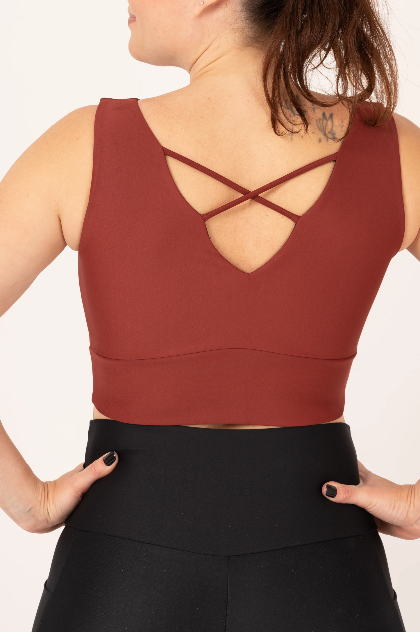 Burnt Copper Performance - Reversible Comfort Crop Top