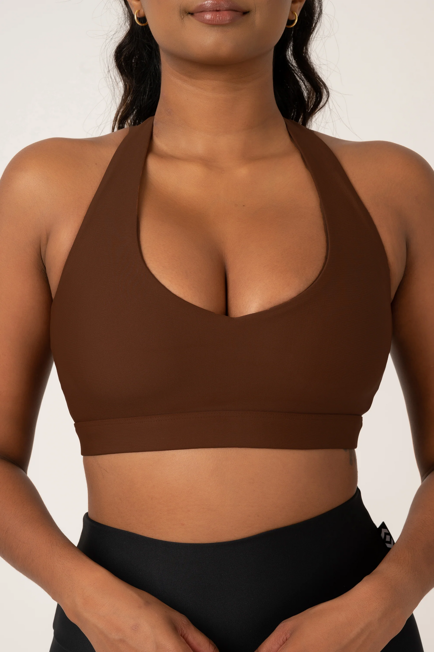 Chocolate Performance - Deep V Crop