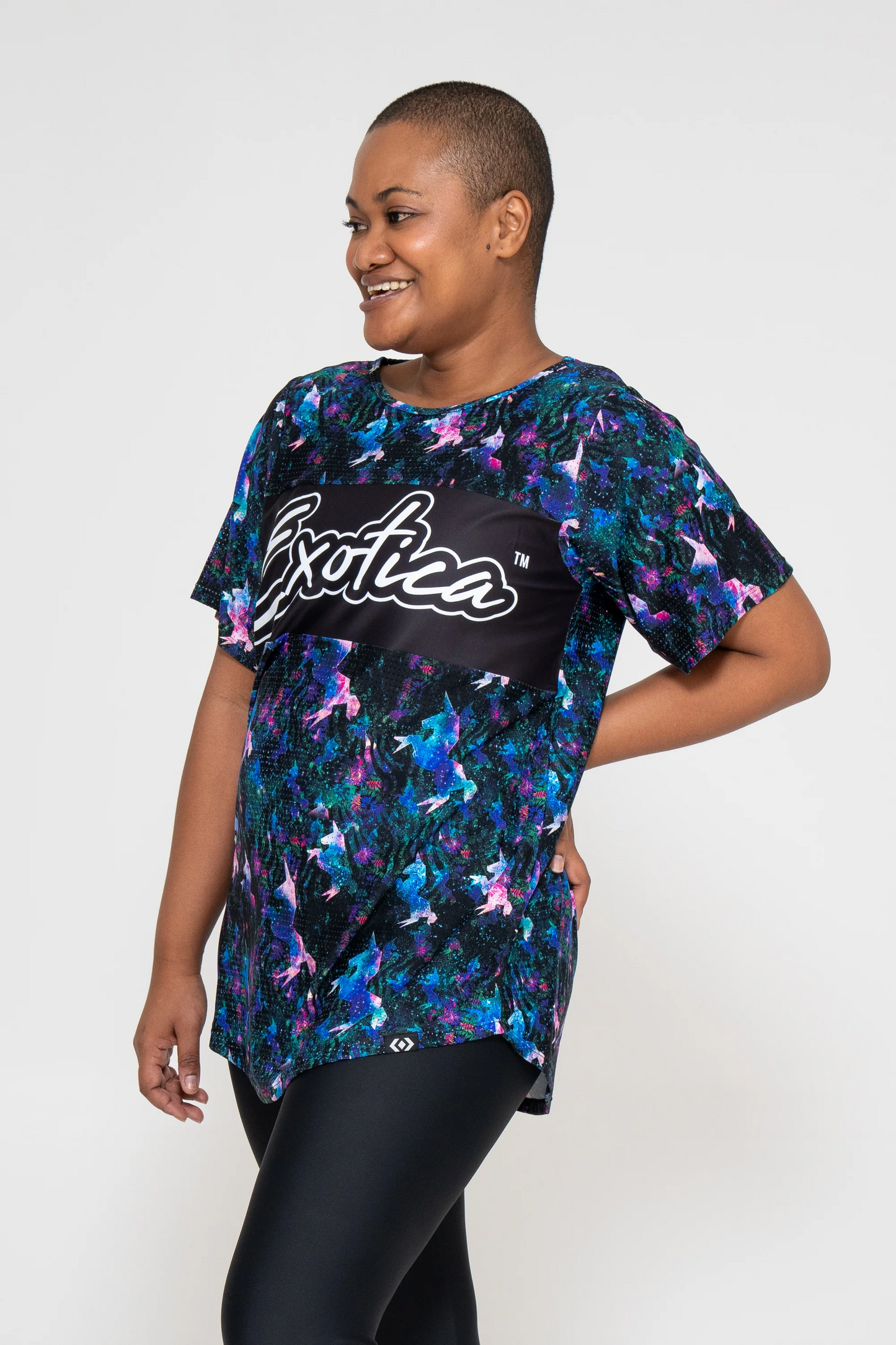 Galactic Goddess Bball Mesh - Exotica Boyfriend Tee