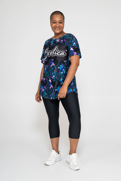 Galactic Goddess Bball Mesh - Exotica Boyfriend Tee