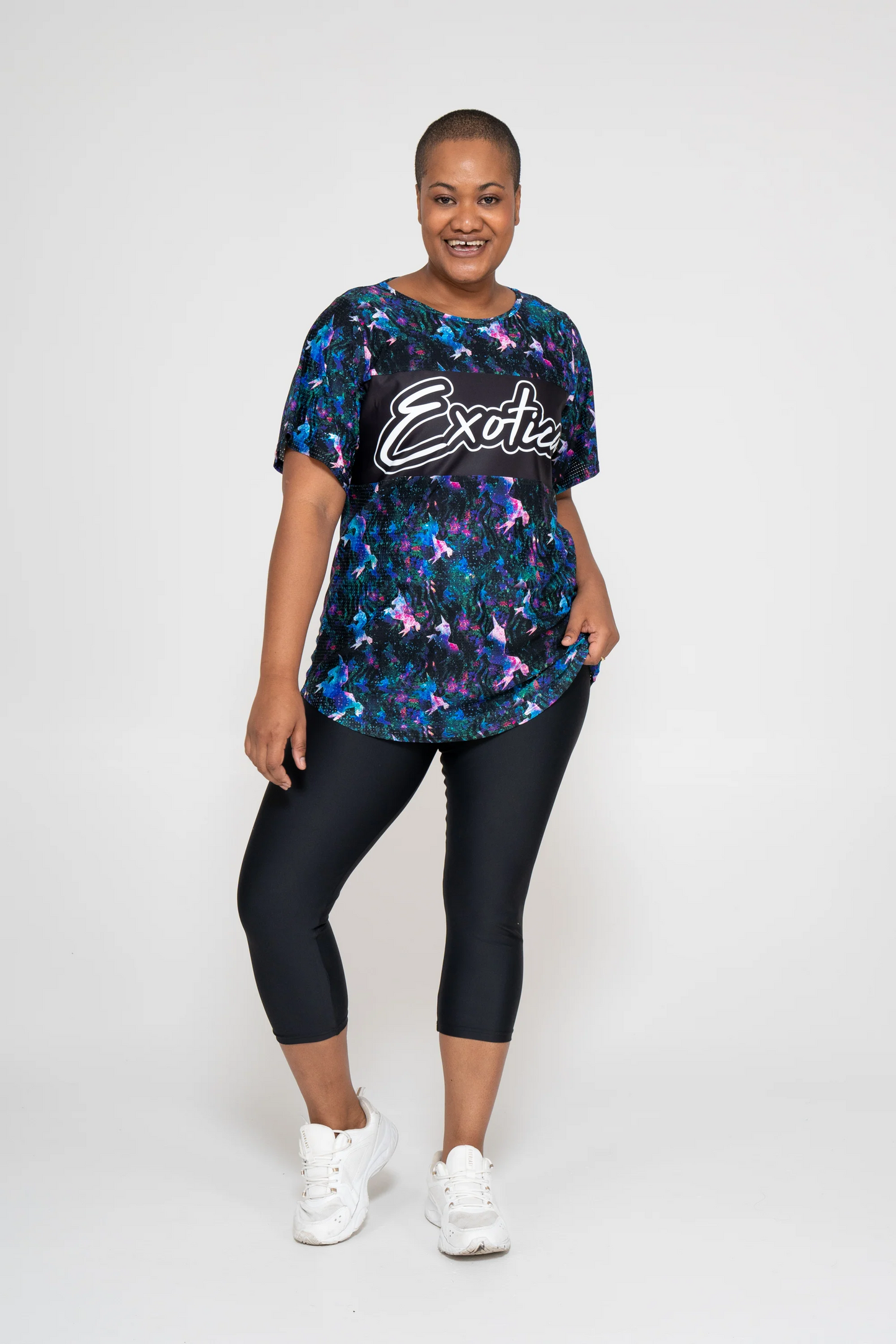 Galactic Goddess Bball Mesh - Exotica Boyfriend Tee