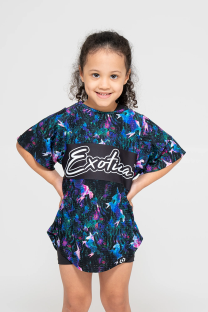 Galactic Goddess Bball Mesh - Kids Exotica Boyfriend Tee