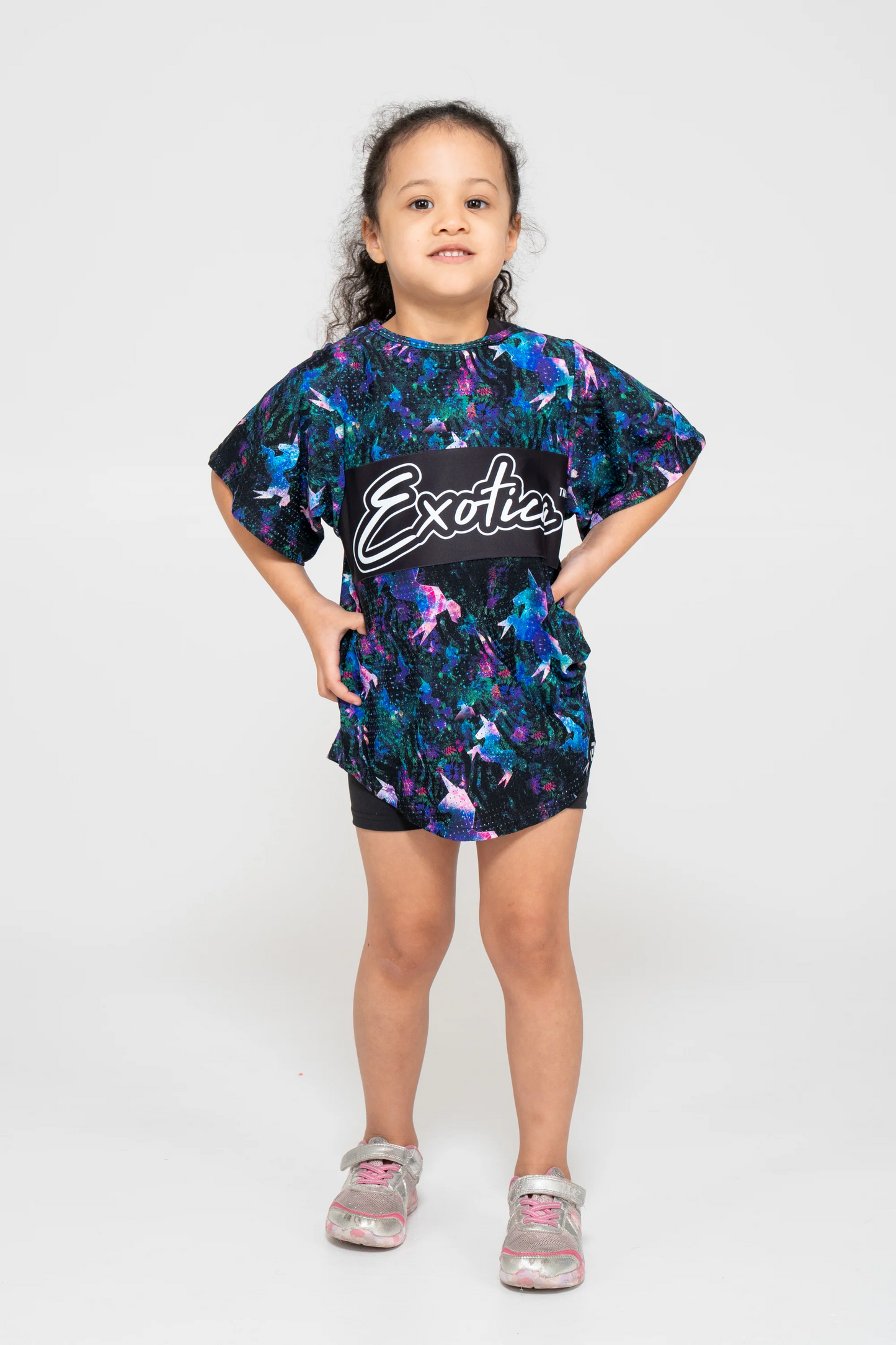 Galactic Goddess Bball Mesh - Kids Exotica Boyfriend Tee