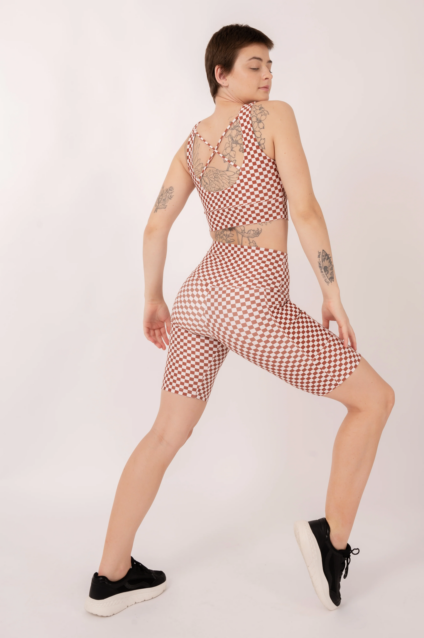 Grid Girl Performance - Panel Pocket High Waisted Long Shorts