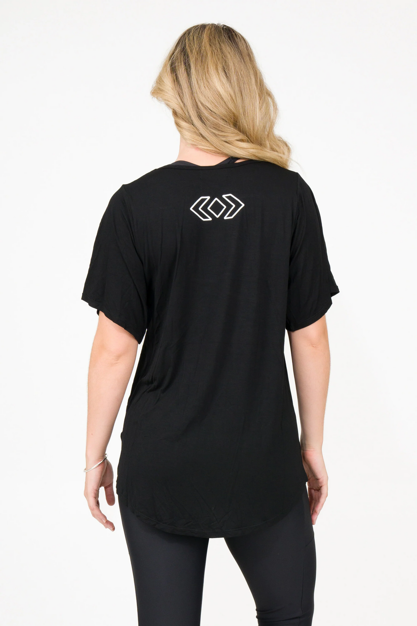 Gym Selfie Black Slinky To Touch - Plain Boyfriend Tee