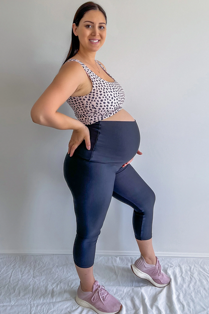 Black Performance - Maternity Capri Leggings