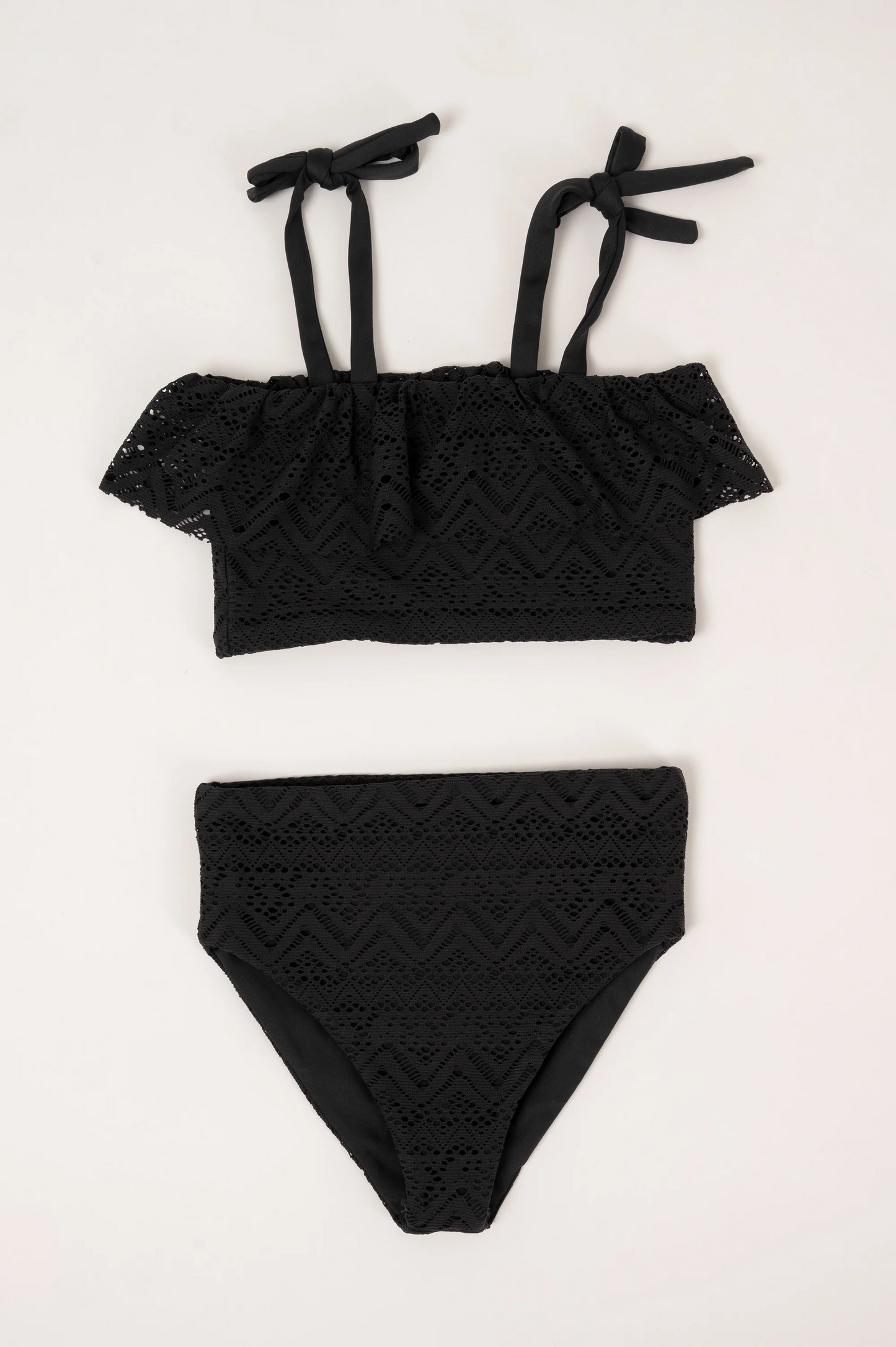 Black Bohemian Lace - Kids Bikini Set