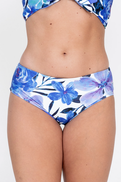 Late Bloomer Blue Performance - Full Coverage Brief Bikini Bottoms