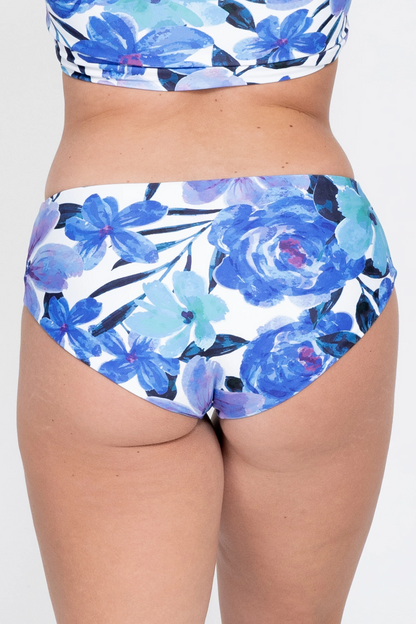 Late Bloomer Blue Performance - Full Coverage Brief Bikini Bottoms