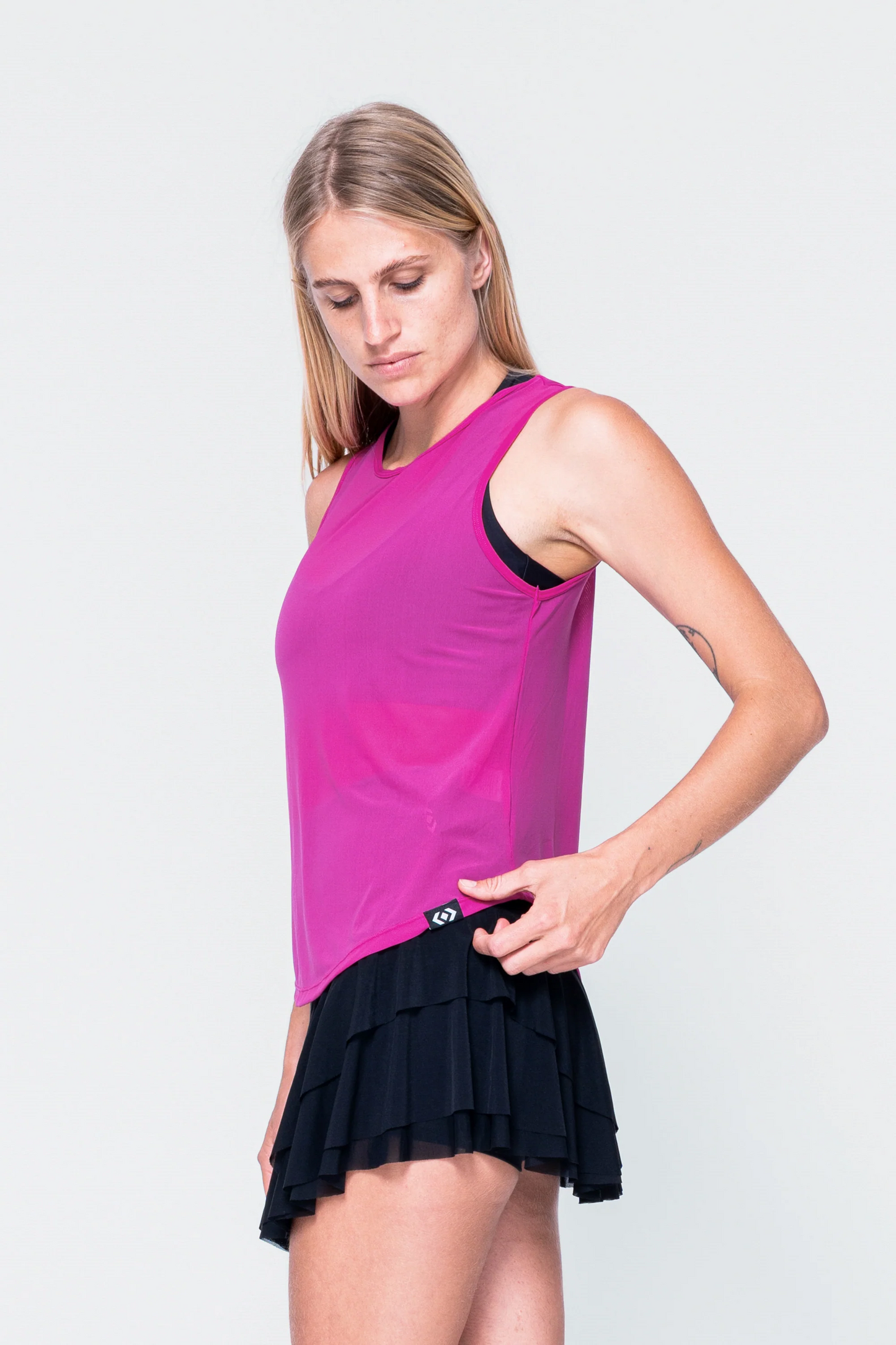 Magenta Net - Muscle Back Tank