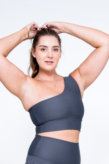 Mama Shark Performance - One Shoulder Comfort Crop Top