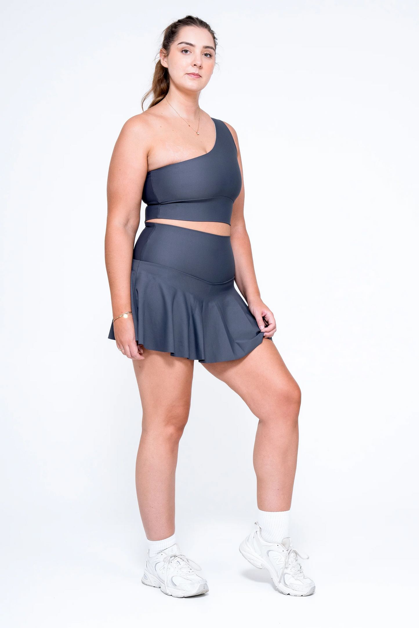 Mama Shark Performance - One Shoulder Comfort Crop Top