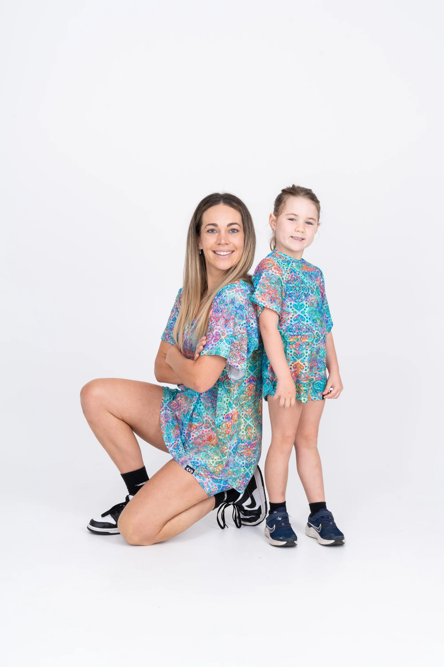 Mandala Rainbow Bball Mesh - Kids Boyfriend Tee