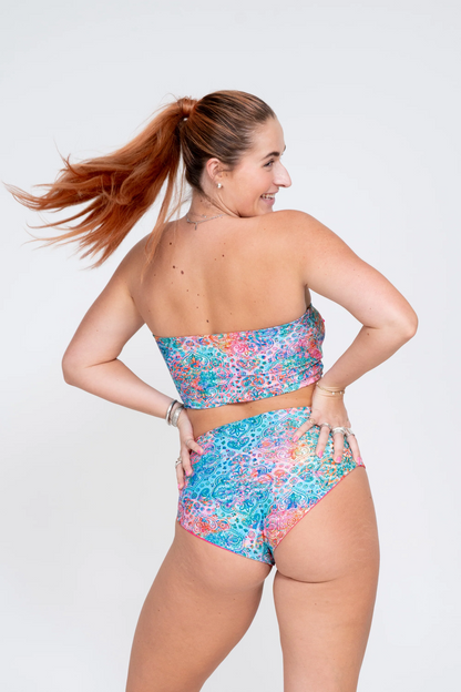 Mandala Rainbow Performance - High Waisted Extra Coverage Bikini Bottoms