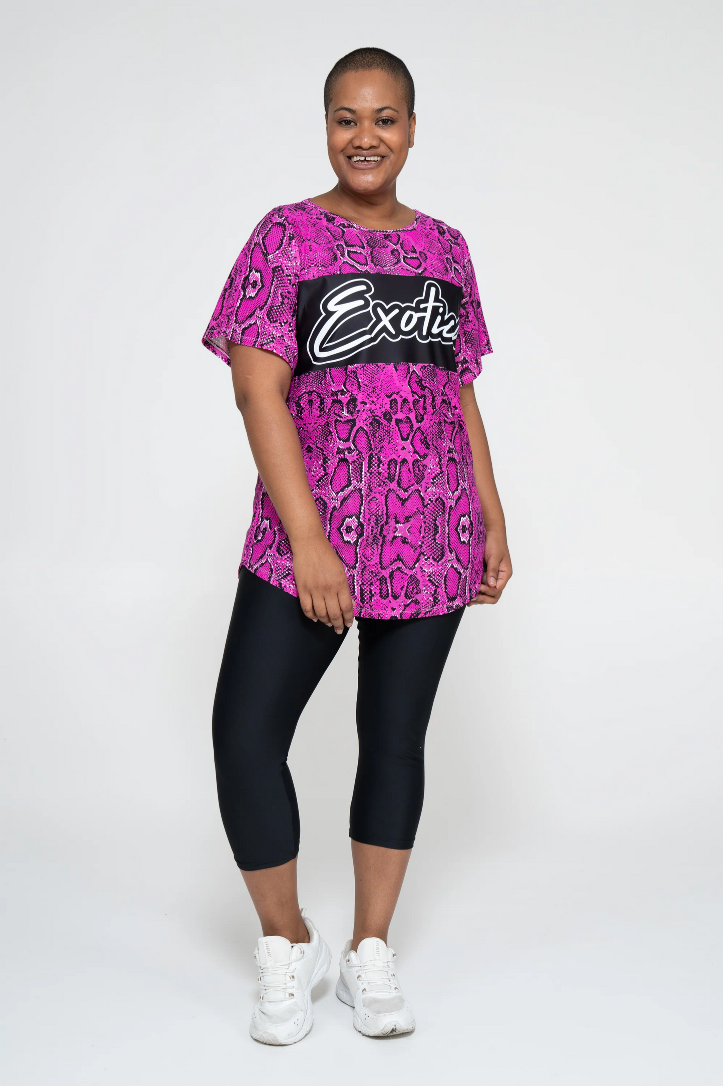 Medusa Pink Bball Mesh - Exotica Boyfriend Tee