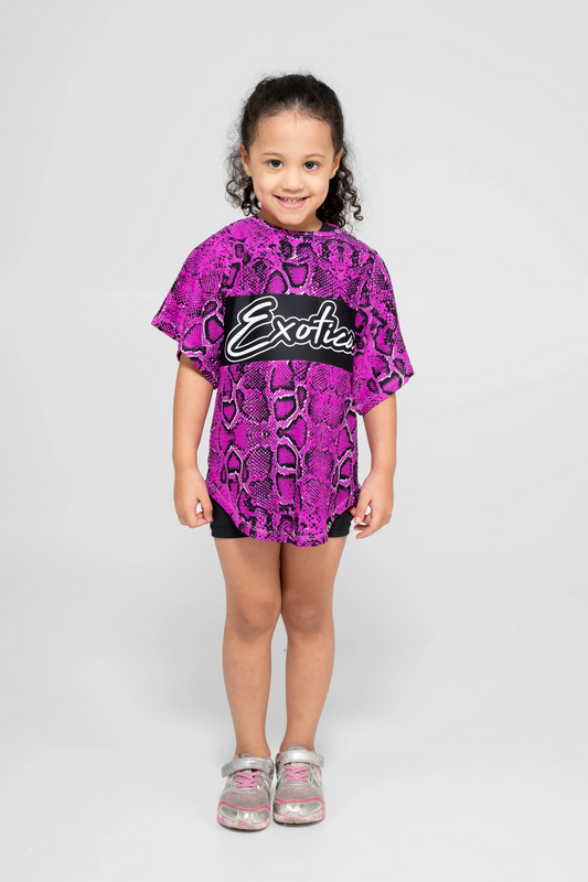 Medusa Pink Bball Mesh - Kids Exotica Boyfriend Tee