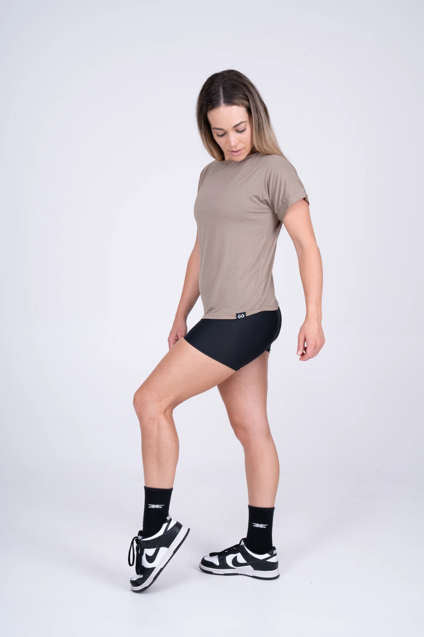 Mocha Slinky To Touch - Cuffed Sleeve Tee