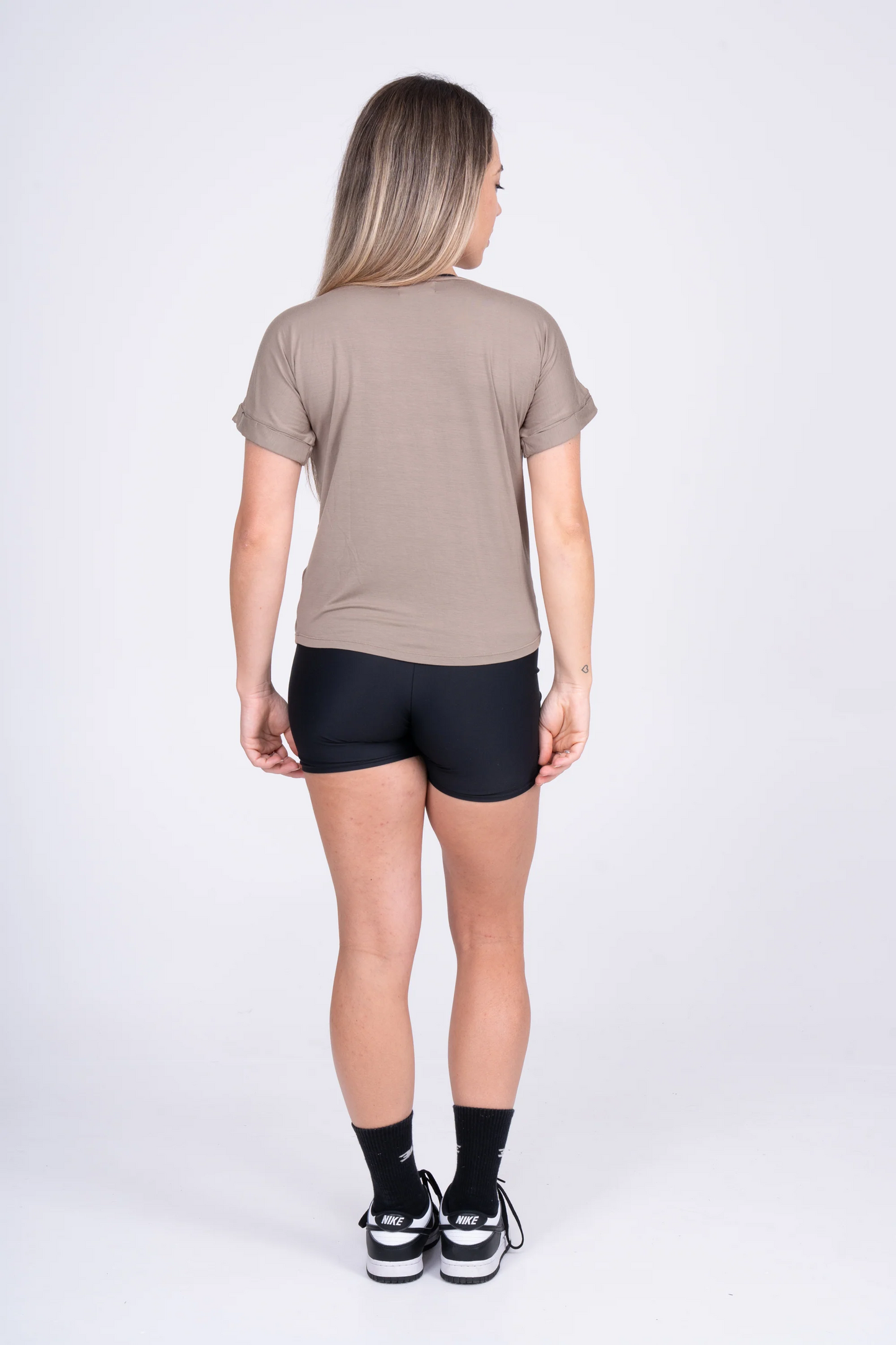 Mocha Slinky To Touch - Cuffed Sleeve Tee