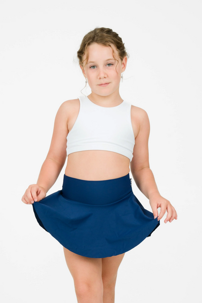 Navy Performance - Kids Simple Skort