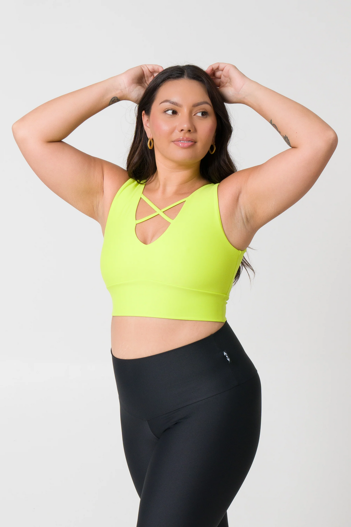 Neon Yellow Performance - Reversible Comfort Crop Top