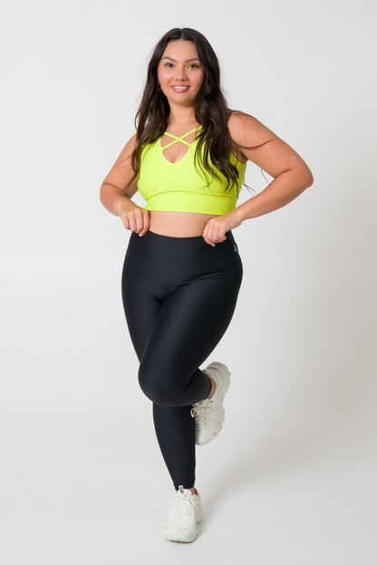 Neon Yellow Performance - Reversible Comfort Crop Top