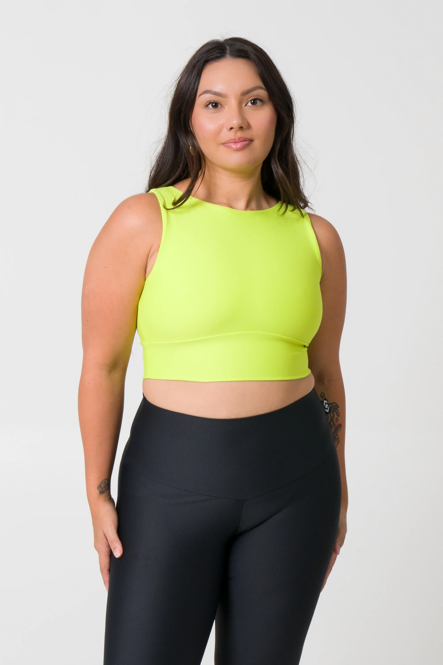 Neon Yellow Performance - Reversible Comfort Crop Top