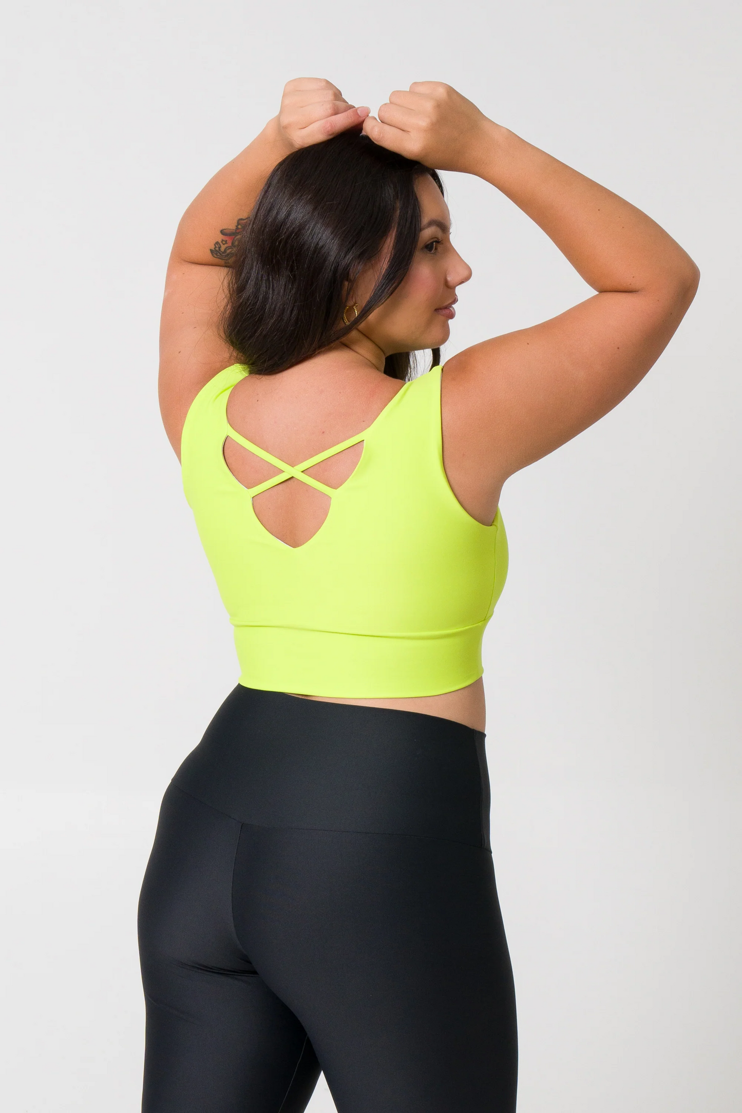 Neon Yellow Performance - Reversible Comfort Crop Top