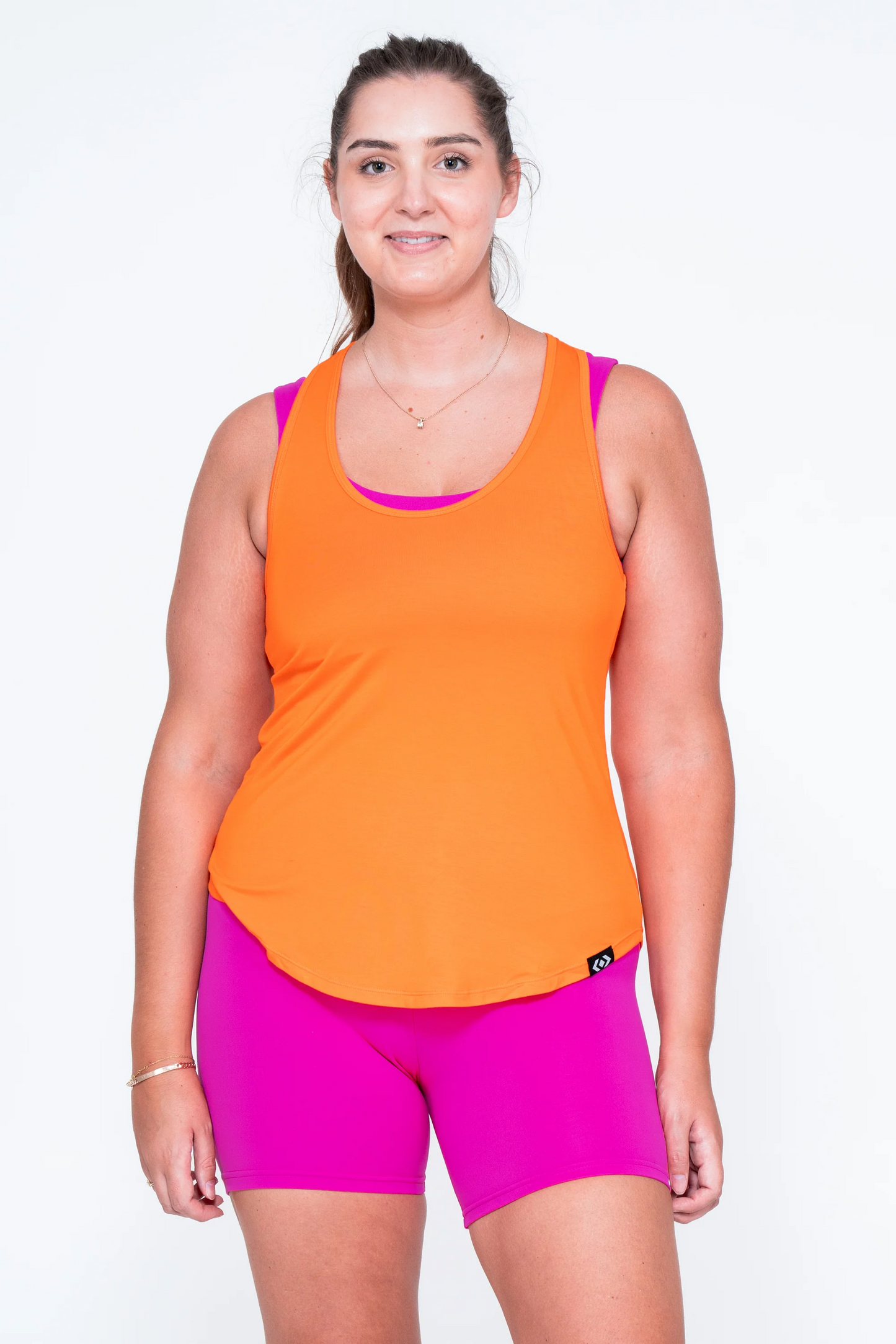 Orange Slinky To Touch - Racer Back Tank Top