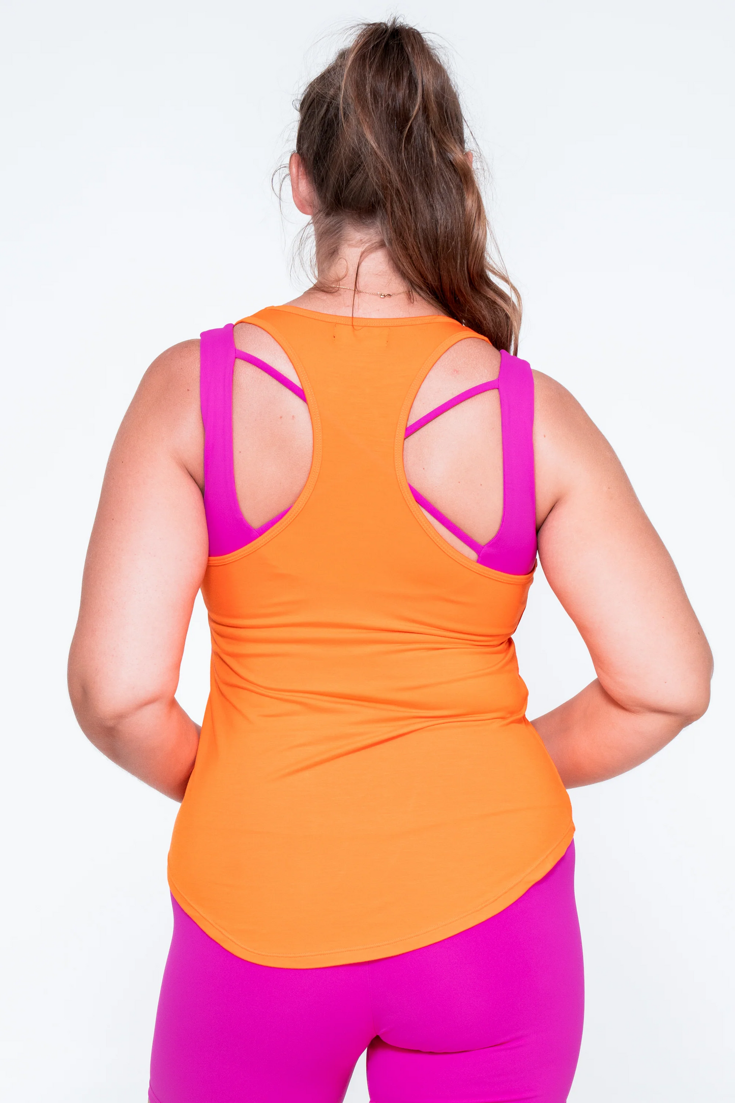 Orange Slinky To Touch - Racer Back Tank Top