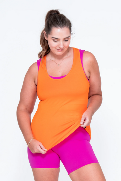 Orange Slinky To Touch - Racer Back Tank Top