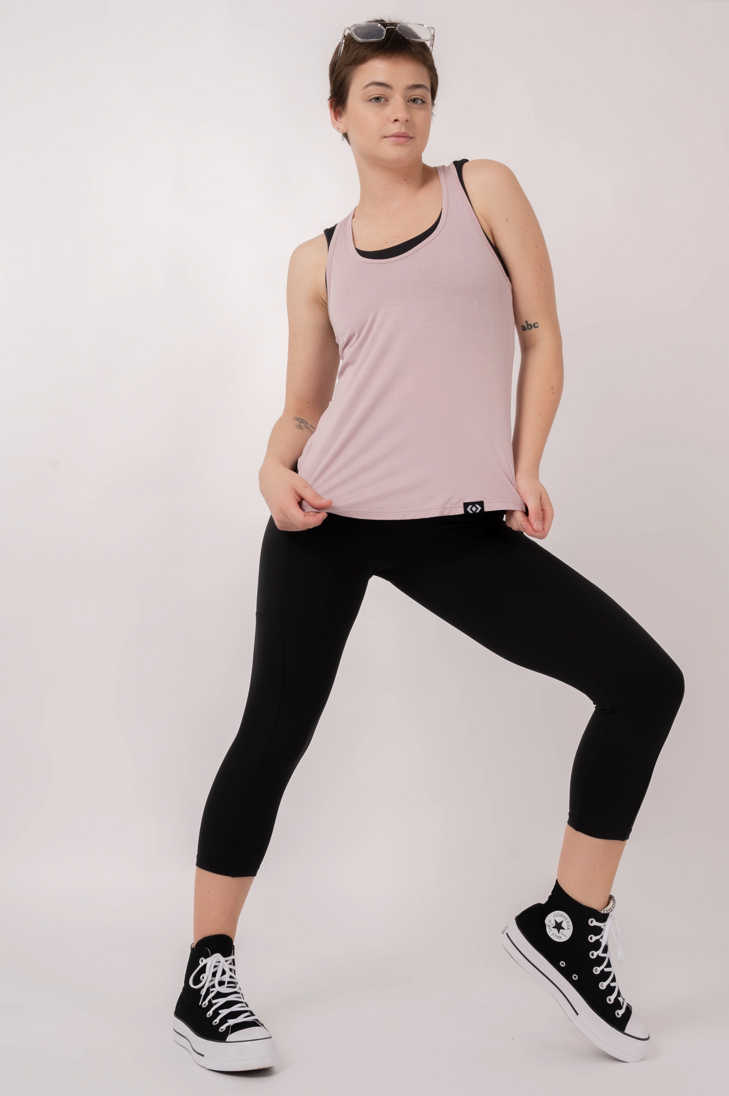 Pale Mauve Slinky To Touch - Racer Back Tank Top