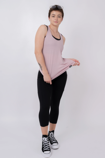 Pale Mauve Slinky To Touch - Racer Back Tank Top