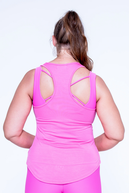 Pink Slinky To Touch - Racer Back Tank Top