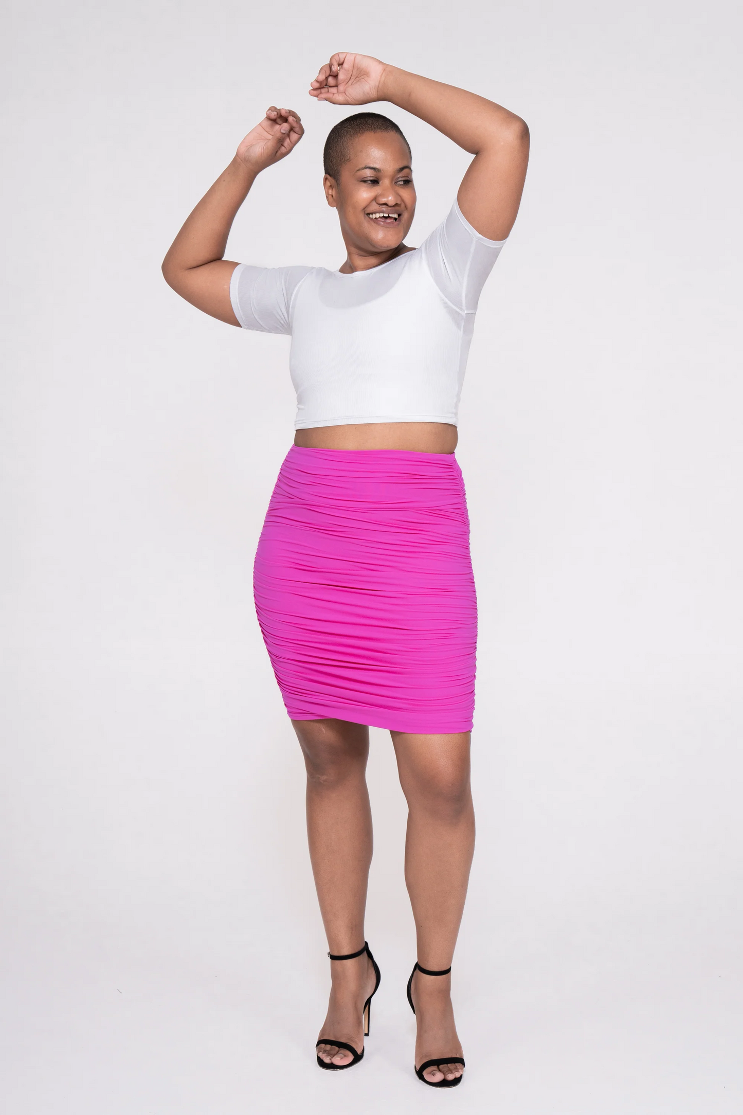 Pink Soft to Touch - Ruched Mini Skirt