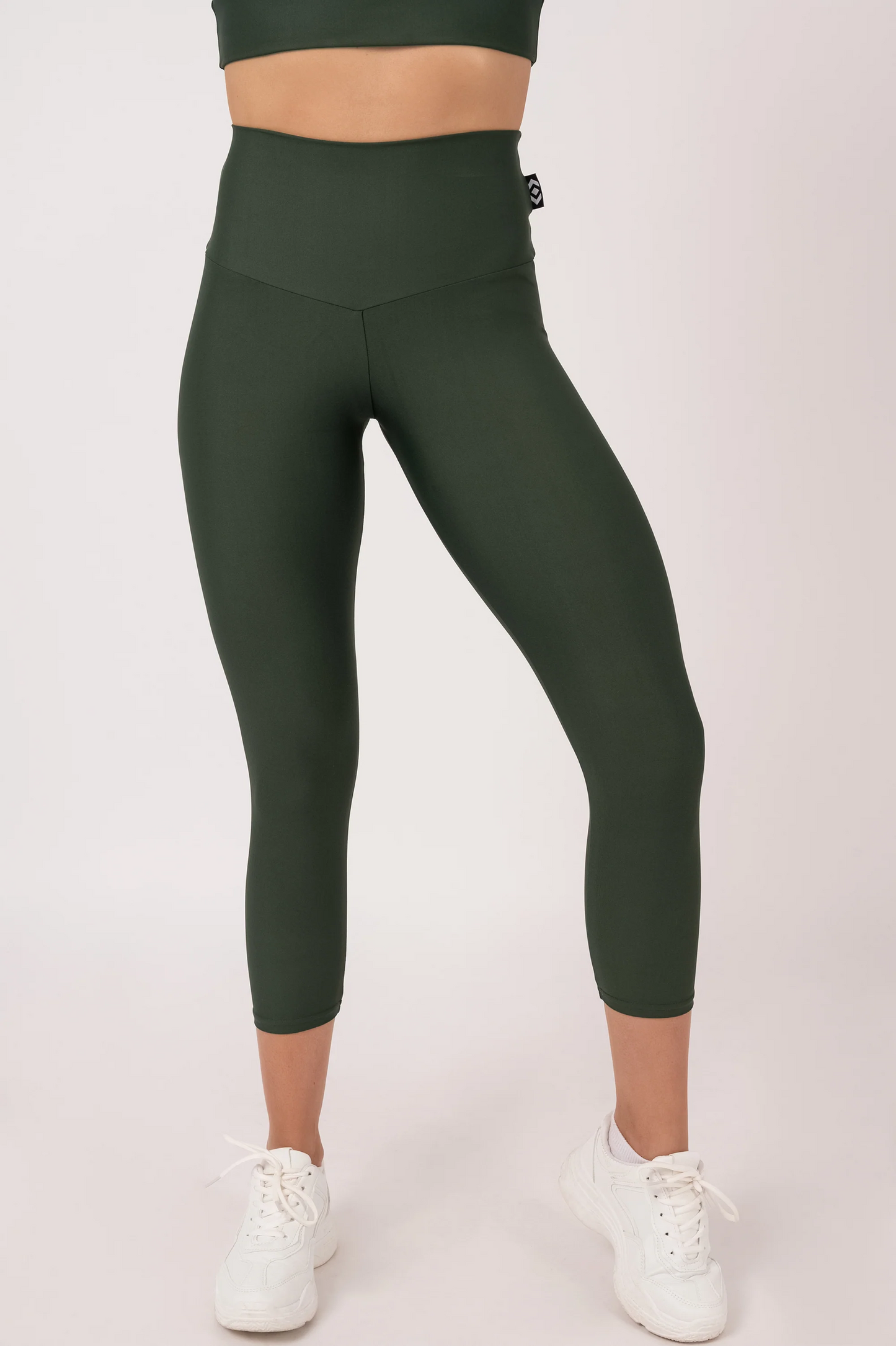 Dark Emerald Performance - Double Booty Scrunch High Waisted Capri Leggings