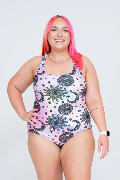 Solar Sister Performance - Cross Over One Piece W/ Extra Coverage Bottoms