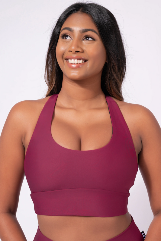 Berry Performance - T Back Comfort Crop Top