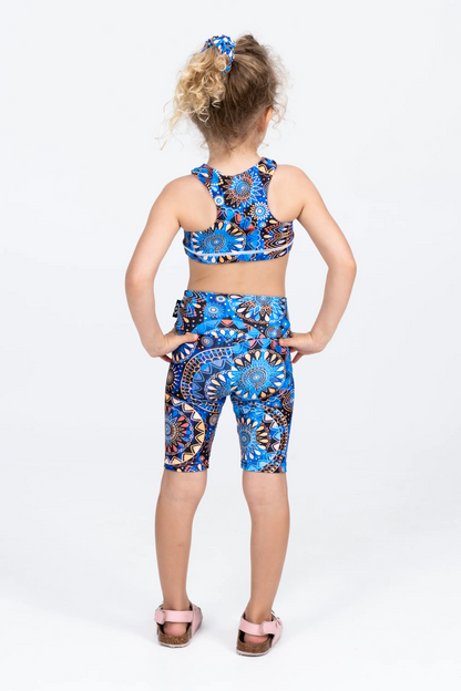 Sundial Me Up Blue Performance - Kids Long Shorts