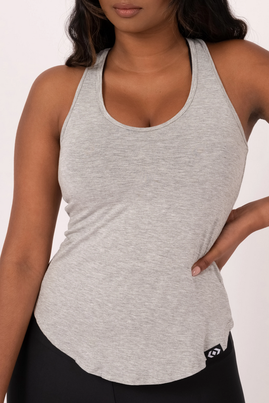 Heather Grey Slinky To Touch - Racer Back Tank Top