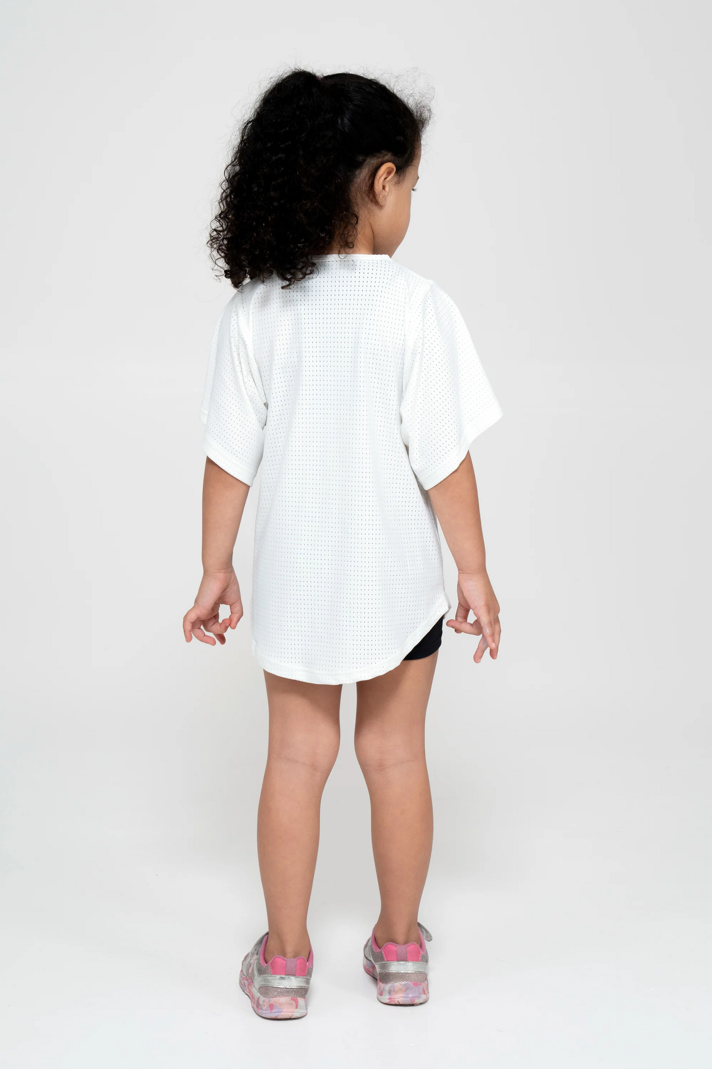 White Bball Mesh - Kids Exotica Boyfriend Tee